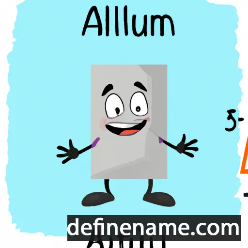 cartoon of the name Alumit