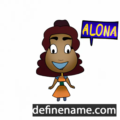 cartoon of the name Aluona