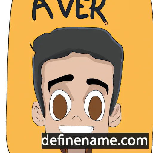 cartoon of the name AlvéR