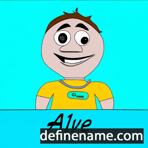 cartoon of the name Alvie