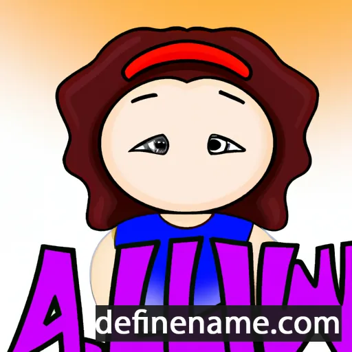 cartoon of the name Alwina