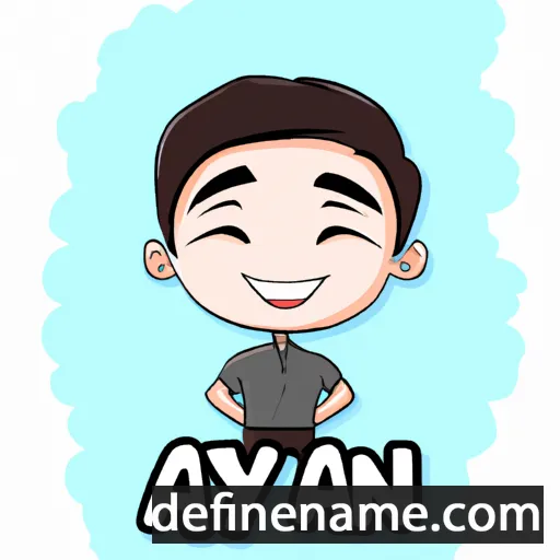 cartoon of the name Alyan