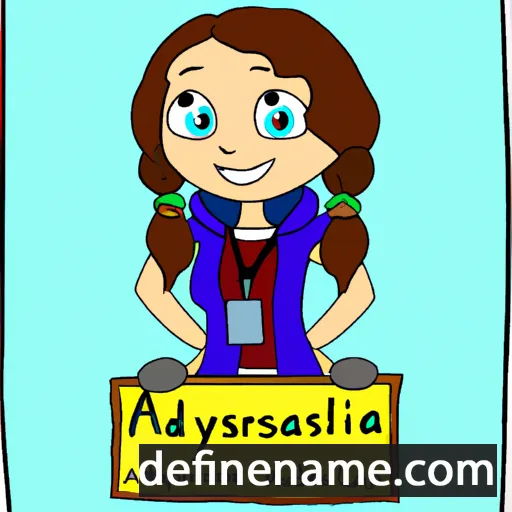 cartoon of the name Alysandra