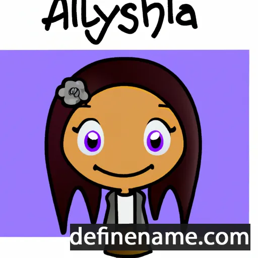 cartoon of the name Alysiah