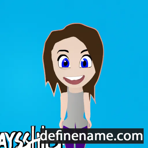 cartoon of the name Alyssah