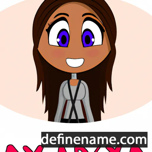 cartoon of the name Alyxandria