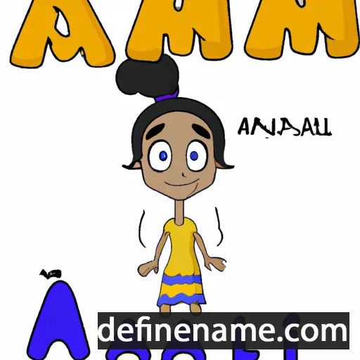 cartoon of the name Amaali