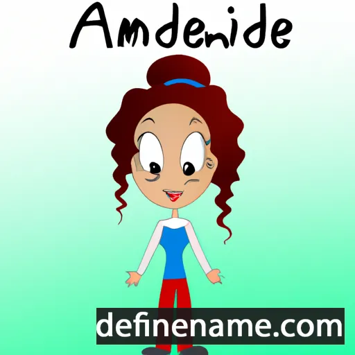 cartoon of the name Amadine