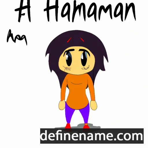 cartoon of the name Amahni