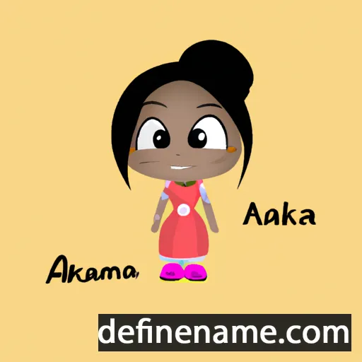 cartoon of the name Amaka