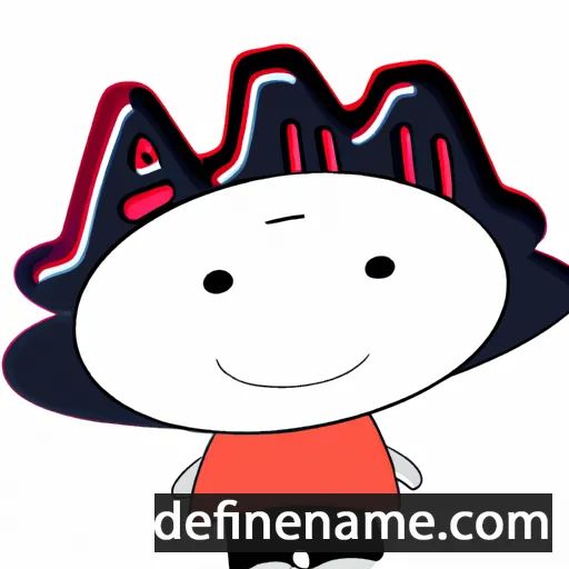 cartoon of the name A-mi