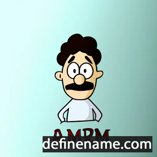 cartoon of the name Ámr