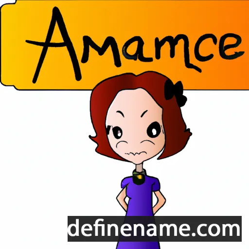 cartoon of the name Amance