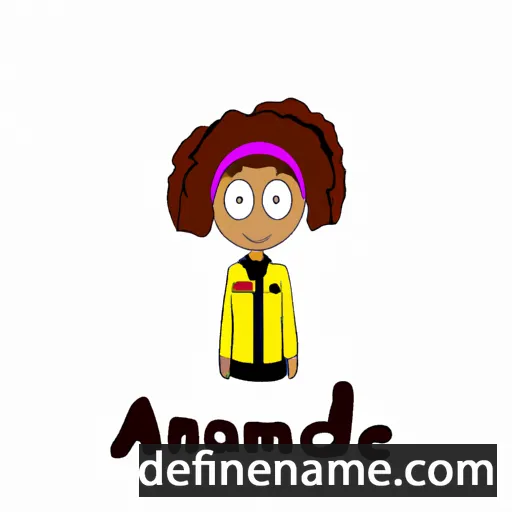 cartoon of the name Amande