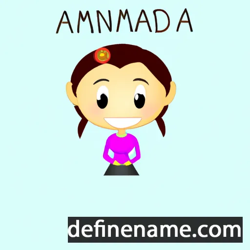 cartoon of the name Amandina