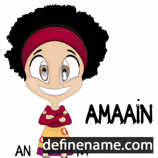 cartoon of the name Amanii