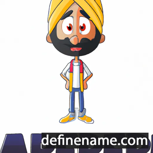 cartoon of the name Amarpreet