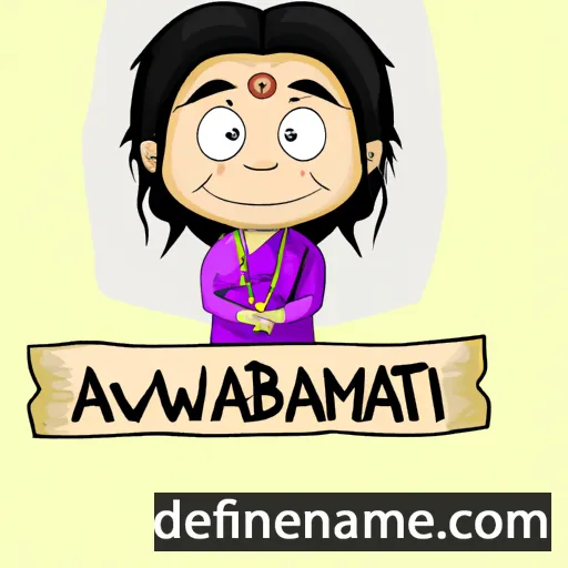 cartoon of the name Ambarwati