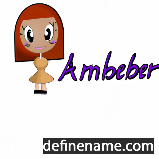 cartoon of the name Amberlee