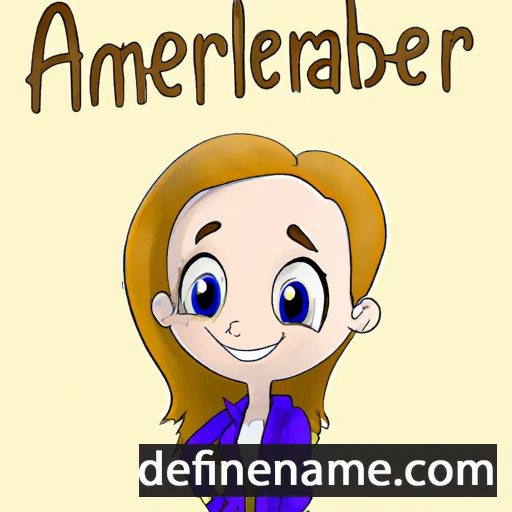 cartoon of the name Amberleigh