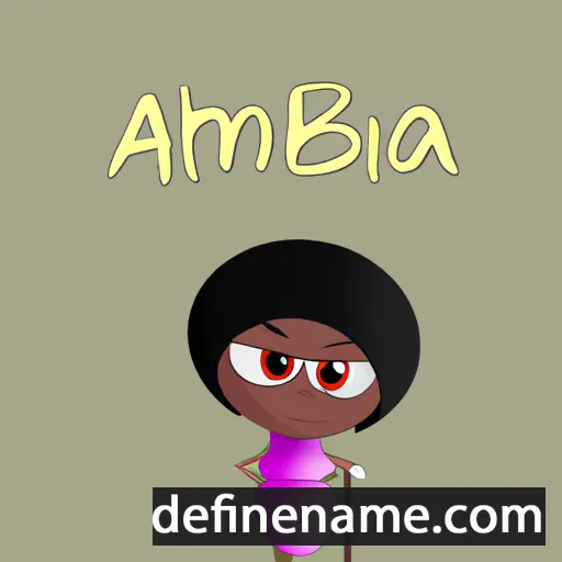 cartoon of the name Ambica