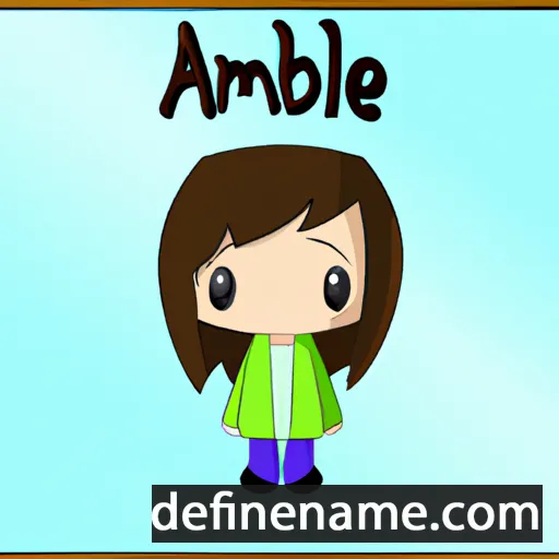 cartoon of the name Ambie