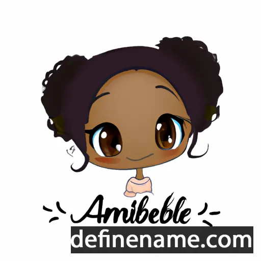 cartoon of the name Ambrielle