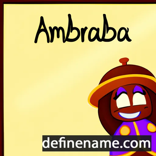 cartoon of the name Ambrozja