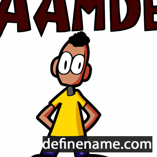 cartoon of the name Amed