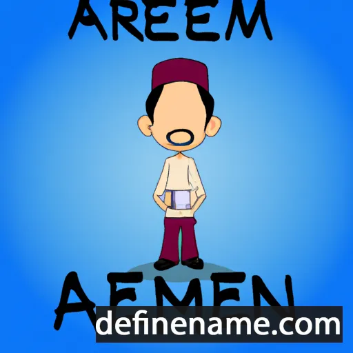 cartoon of the name Ameen