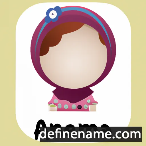 cartoon of the name Ameena