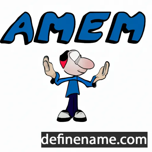 cartoon of the name Amen