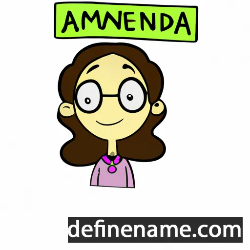 cartoon of the name Amendina