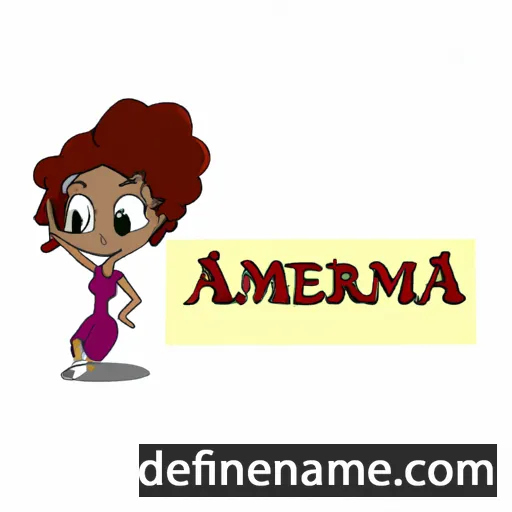 cartoon of the name Ameria