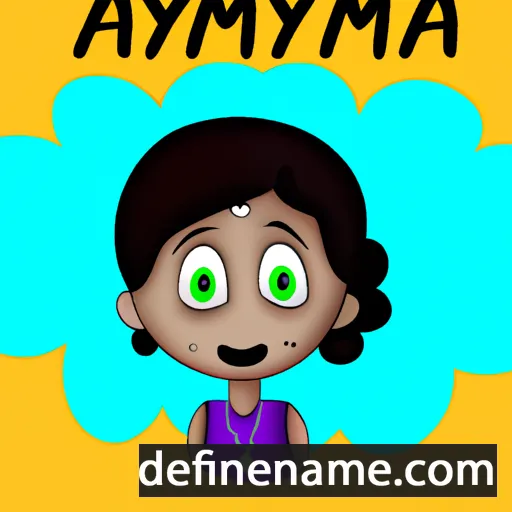 cartoon of the name Ameyaa