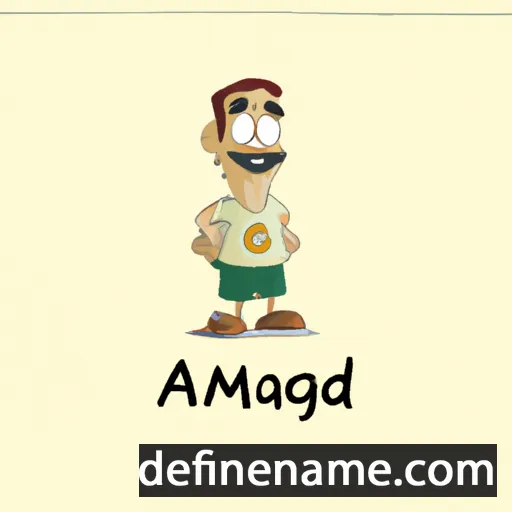 cartoon of the name Amgad