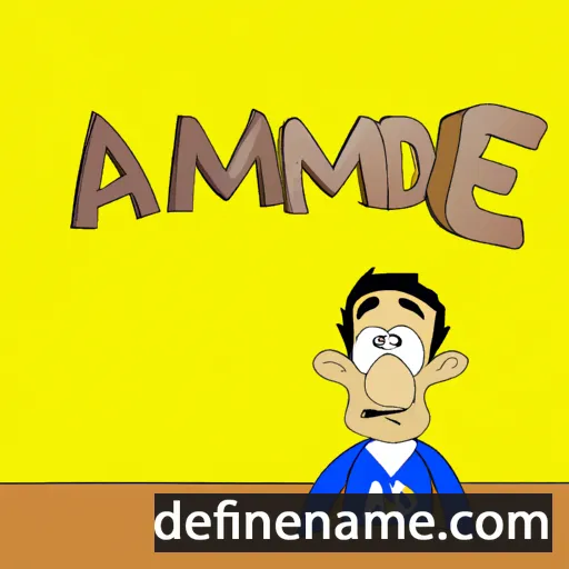 cartoon of the name Amged