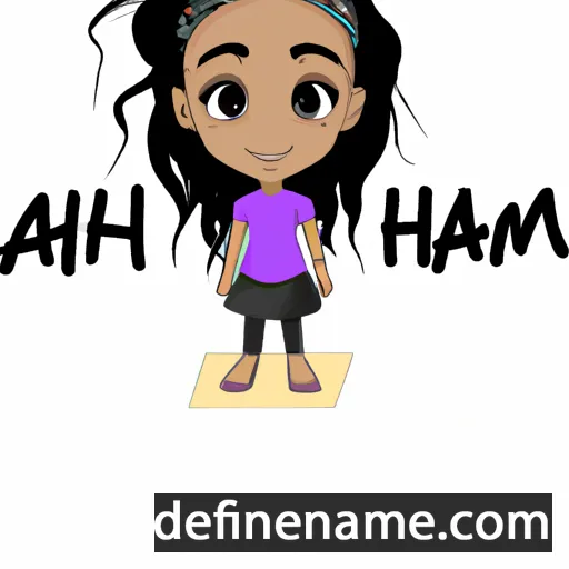 cartoon of the name Amiah