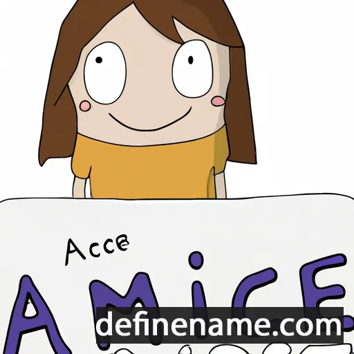 cartoon of the name Amicie