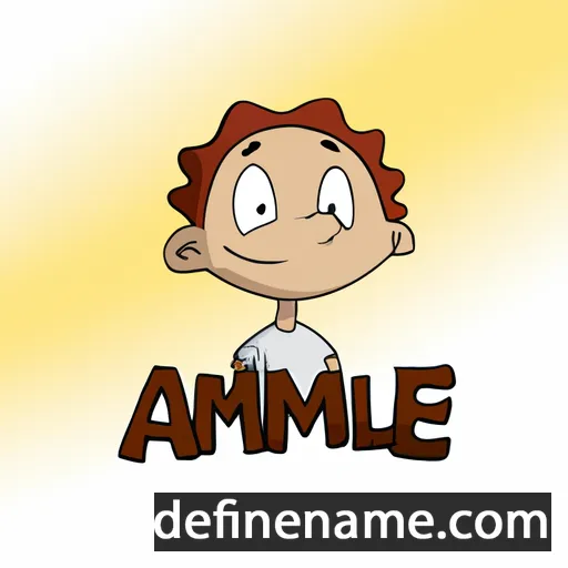 cartoon of the name Amiel