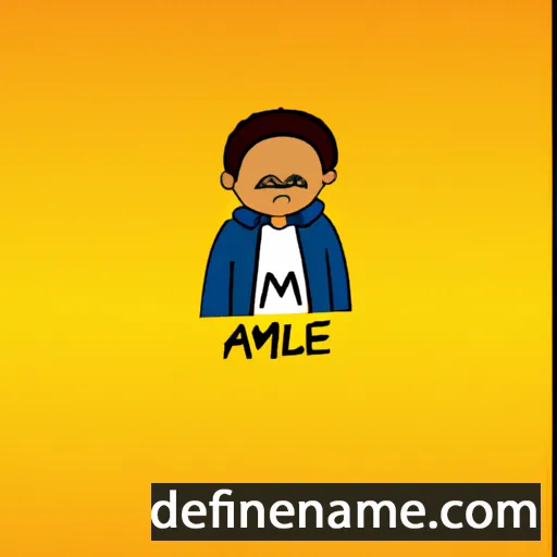 cartoon of the name Amiel