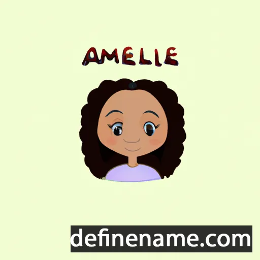 cartoon of the name Amielle