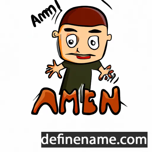 cartoon of the name Amien