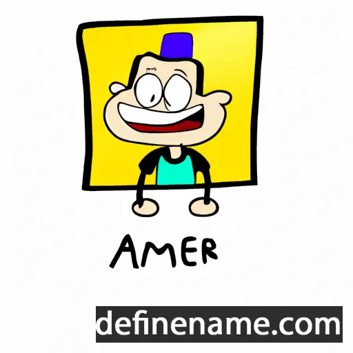 cartoon of the name Amiezer