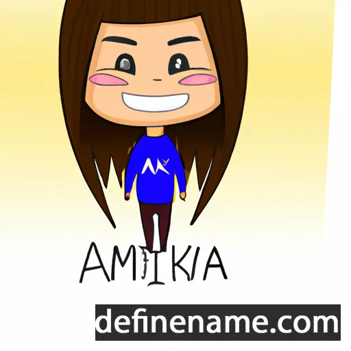 cartoon of the name Amika