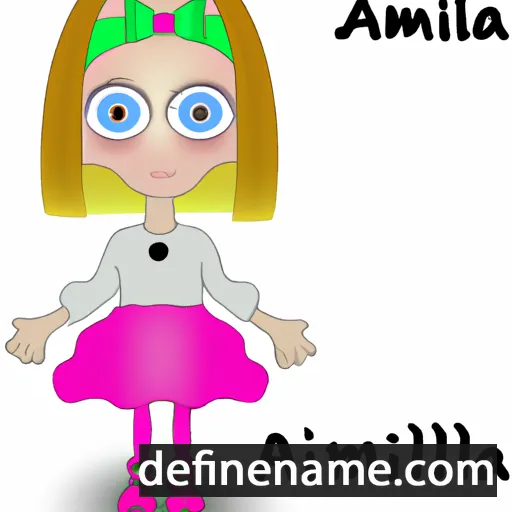 cartoon of the name Amilija