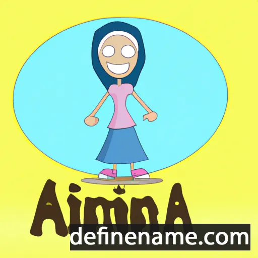 cartoon of the name Amina