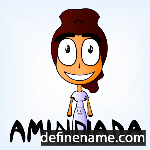 cartoon of the name Aminda