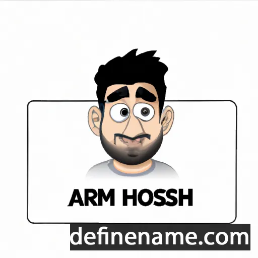 cartoon of the name Amir Hossein