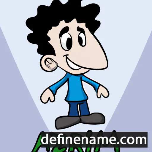 cartoon of the name Amirreza